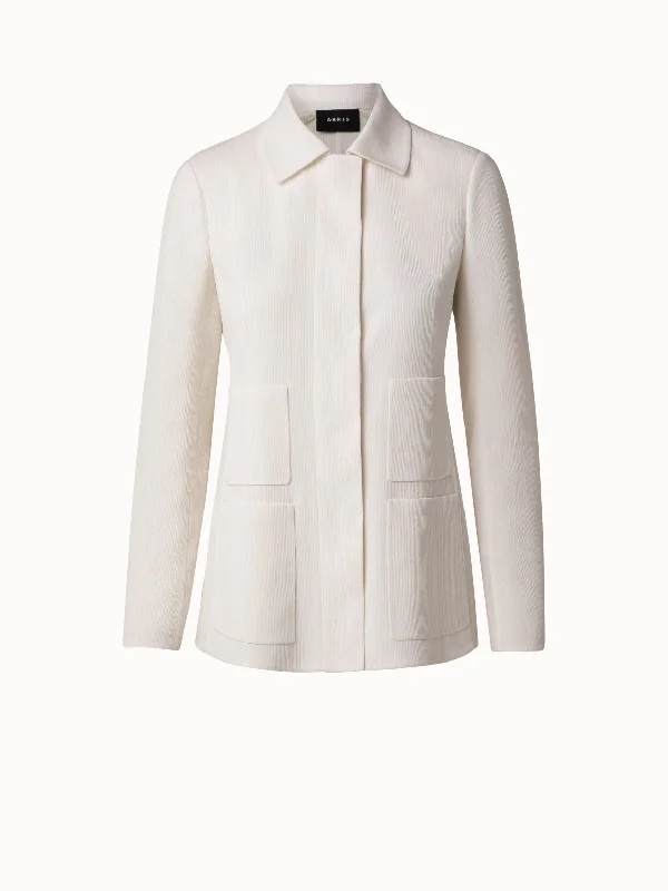 Structured Cotton Silk Double-Face Jacket