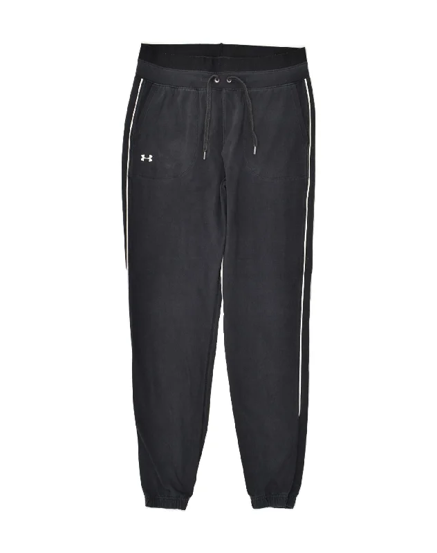 UNDER ARMOUR Womens Tracksuit Trousers Joggers UK 10 Small Black Cotton