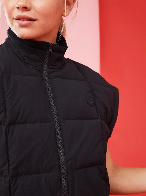 Waves Of Warmth Quilted Vest - Anthracite