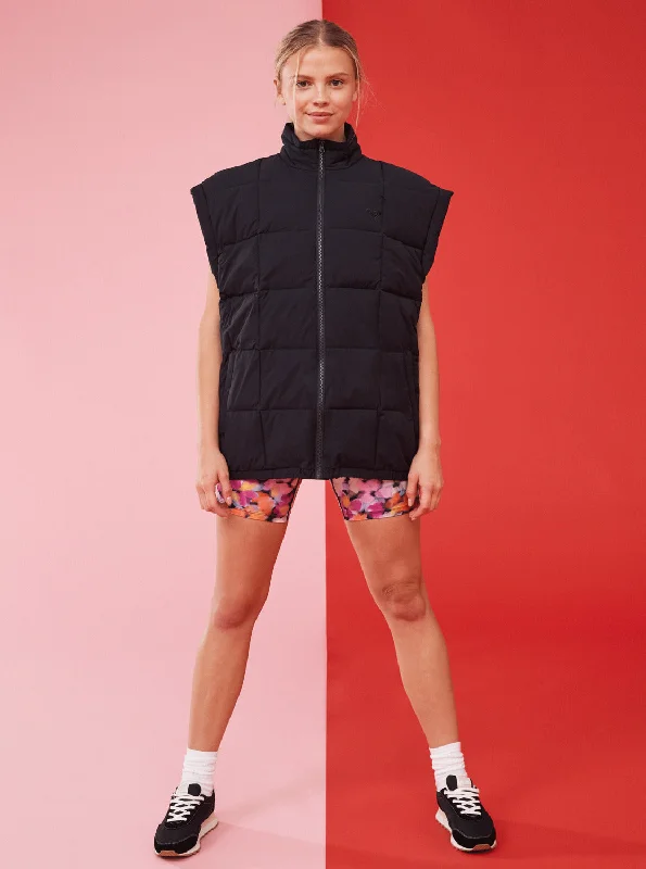 Waves Of Warmth Quilted Vest - Anthracite