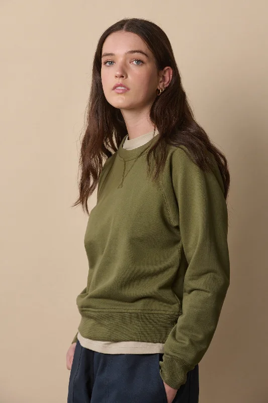 Women's Raglan Sweatshirt - Olive