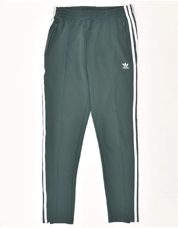 ADIDAS Womens Tracksuit Trousers UK 10 Small Green Polyester