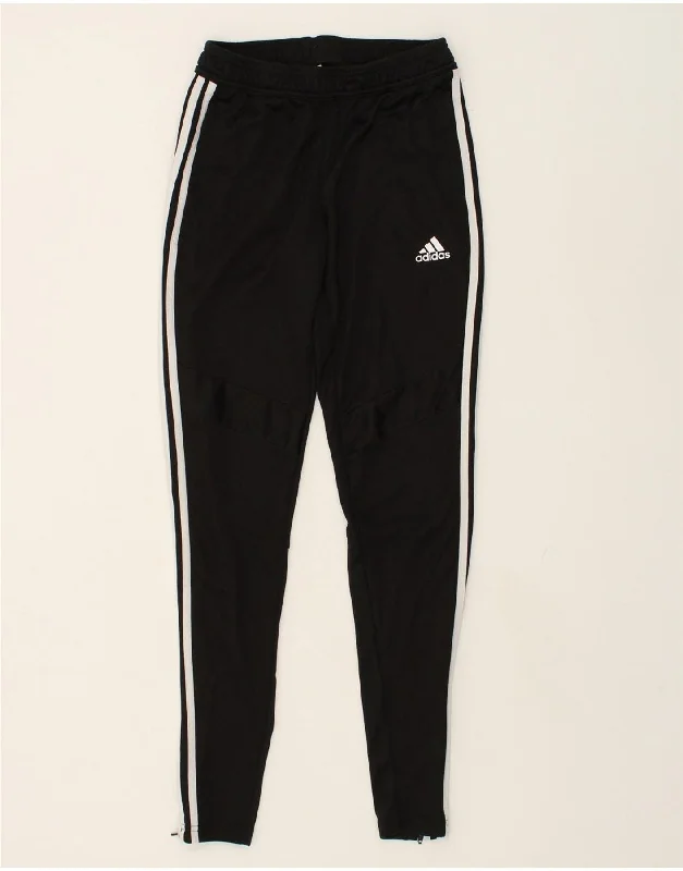 ADIDAS Womens Tracksuit Trousers UK 4/6 XS Black Polyester