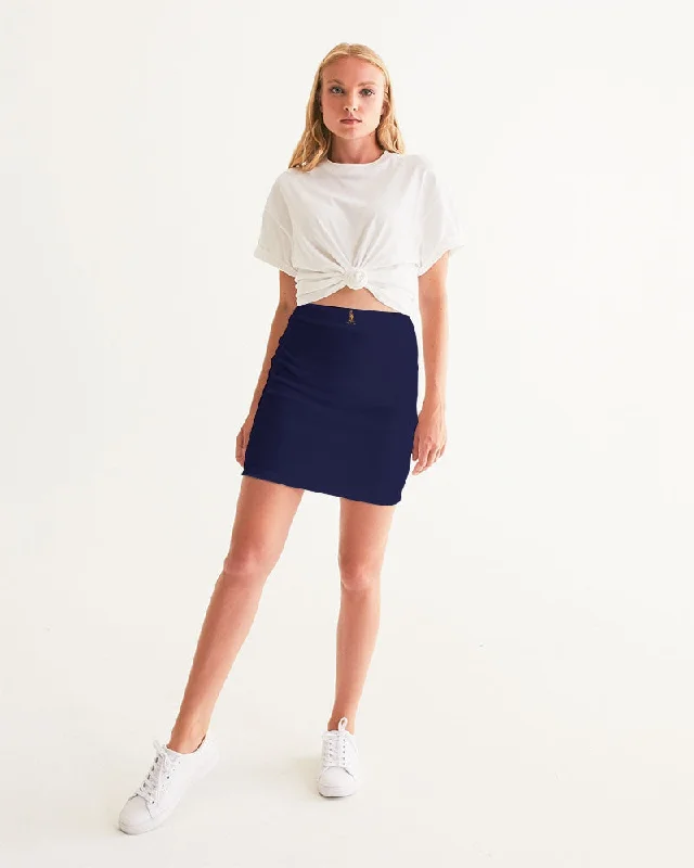 AKH Navy Blue Women's Mini Skirt