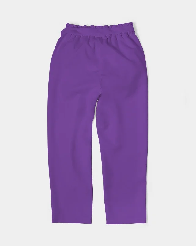 AKH Purple Women's Belted Tapered Pants