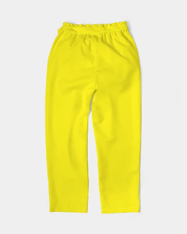 AKH Yellow Women's Belted Tapered Pants