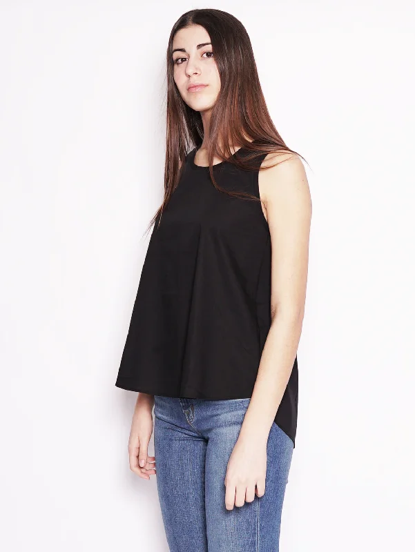 Blusa con Orlo Asimmetrico Nero