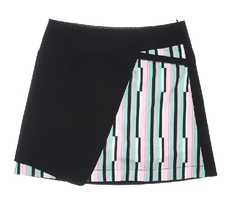 Annika by Cutter & Buck Black Wrap Skort W/ Striped Accents Size 4 MSP$100