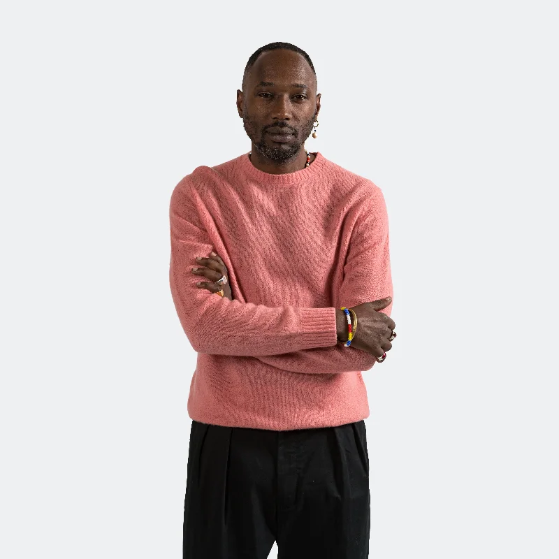 7G Cashmere/Silk Crew - Pink