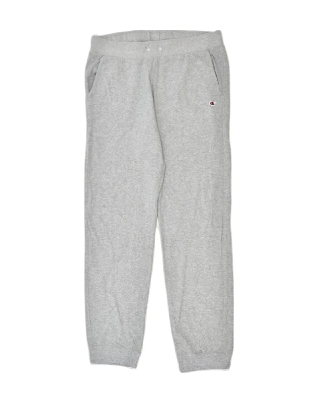 CHAMPION Womens Tracksuit Trousers Joggers XL Grey Cotton