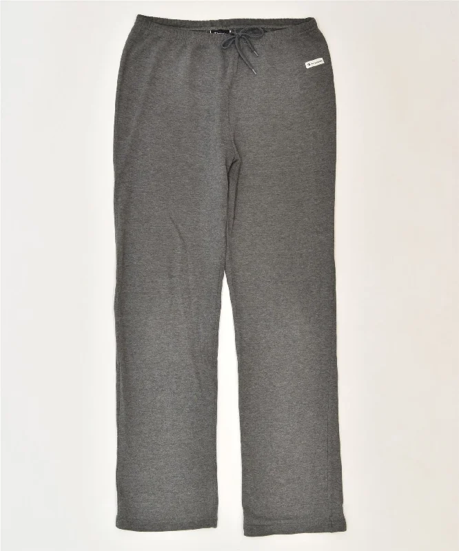 CHAMPION Womens Tracksuit Trousers Medium Grey Cotton Sports