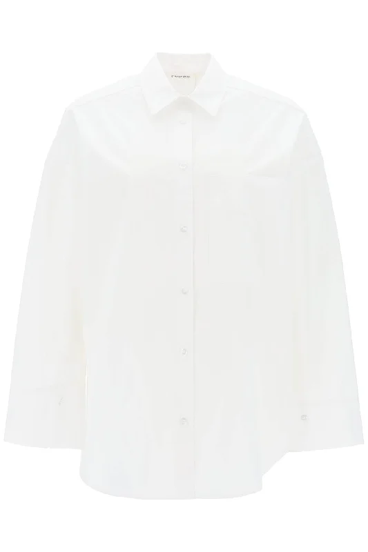 derris shirt in organic poplin Q71873024Z PURE WHITE