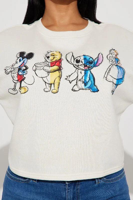 Disney Characters Crew Neck Sweatshirt - Ivory