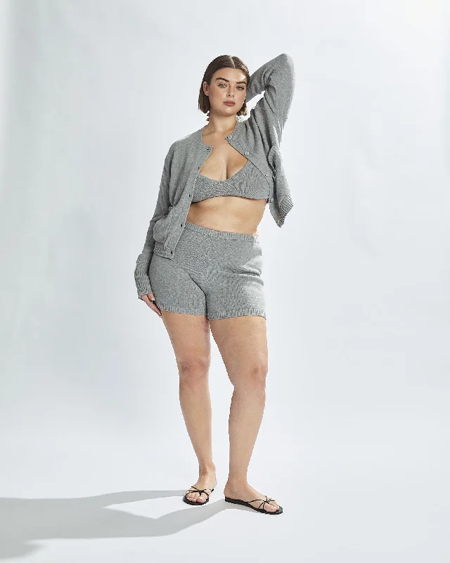 Drew Knit Shorts Grey