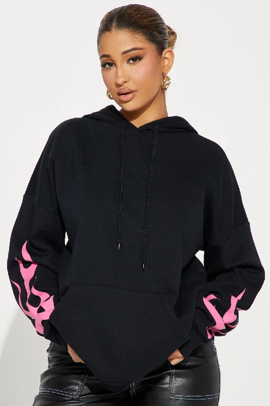 Feel The Heat Fleece Hoodie - Black/combo