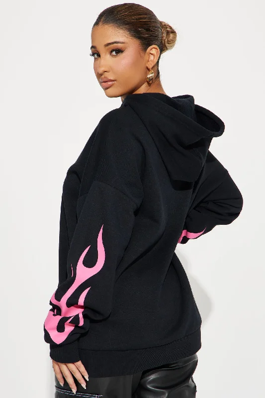 Feel The Heat Fleece Hoodie - Black/combo