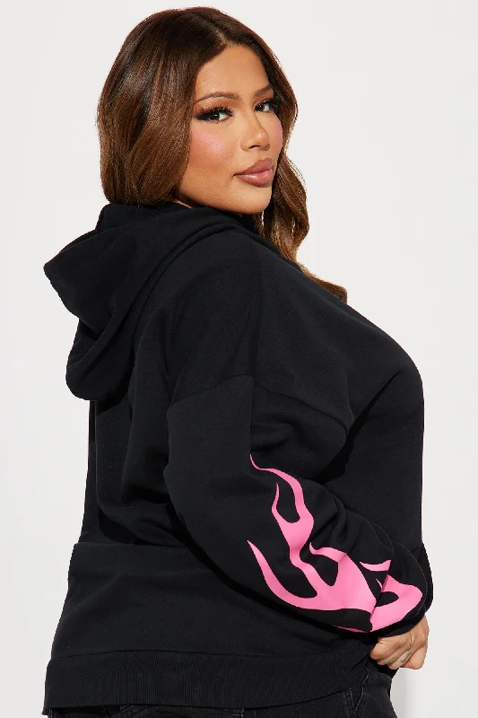 Feel The Heat Fleece Hoodie - Black/combo