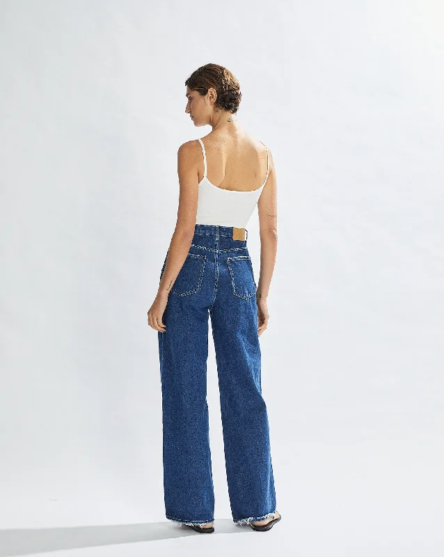 Harley High Rise Jeans Vintage Blue Cropped