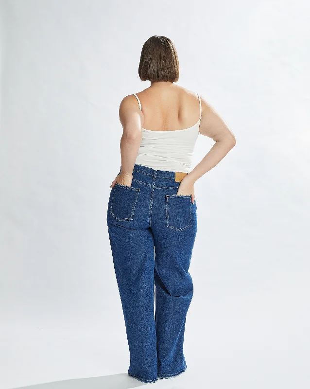 Harley High Rise Jeans Vintage Blue Cropped