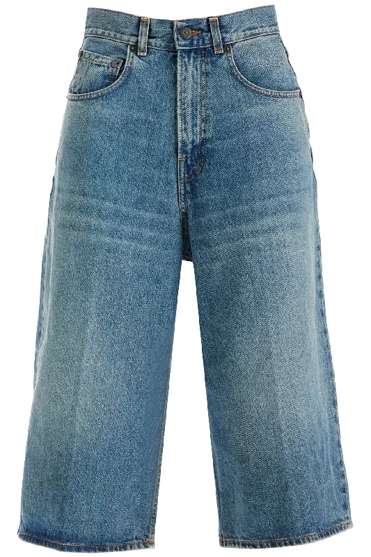 knee-length denim shorts for men HEW03339DF095 OIL BLUE