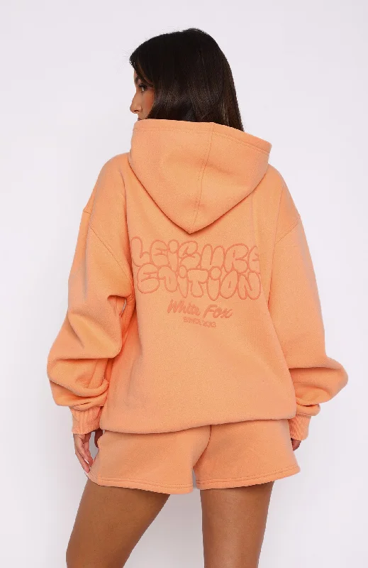 Leisure Edition Oversized Hoodie Peach