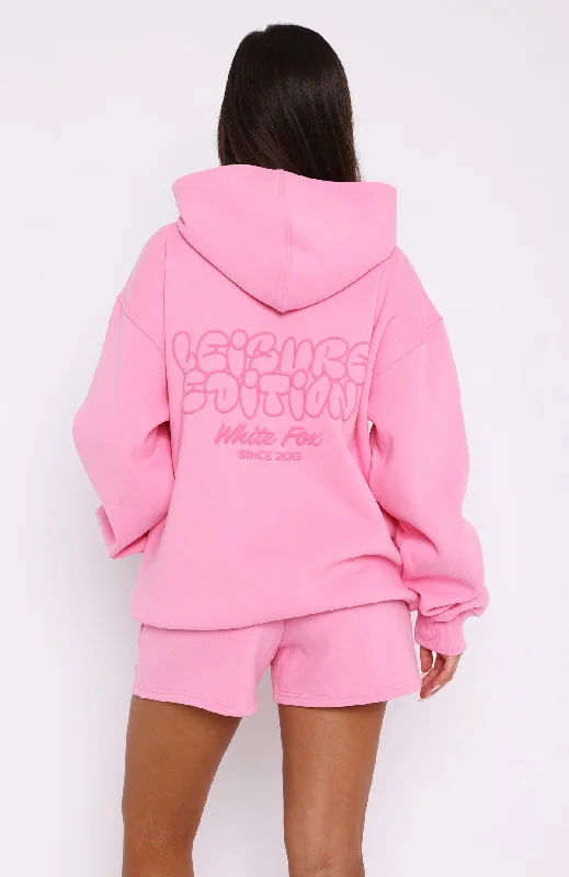 Leisure Edition Oversized Hoodie Pink