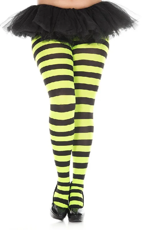 Plus Size Burton Wide Stripe Pantyhose | Choose Colour