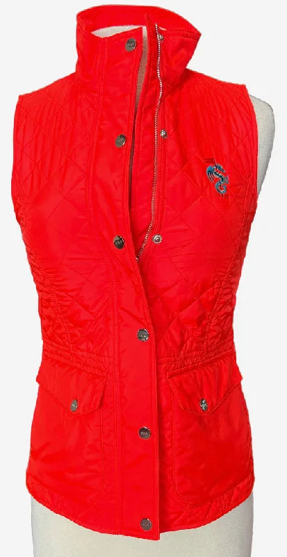 Women's Polo Golf Orange Quilted Vest w/ Logo Size XS. MSP$198