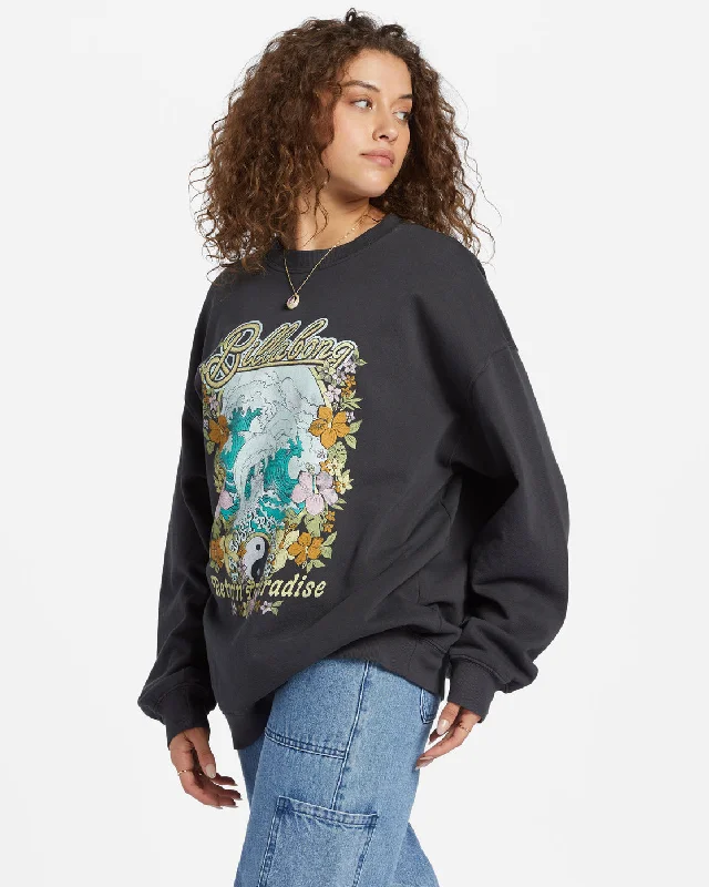 Ride In Oversized Crewneck Sweatshirt - Black Sands 3