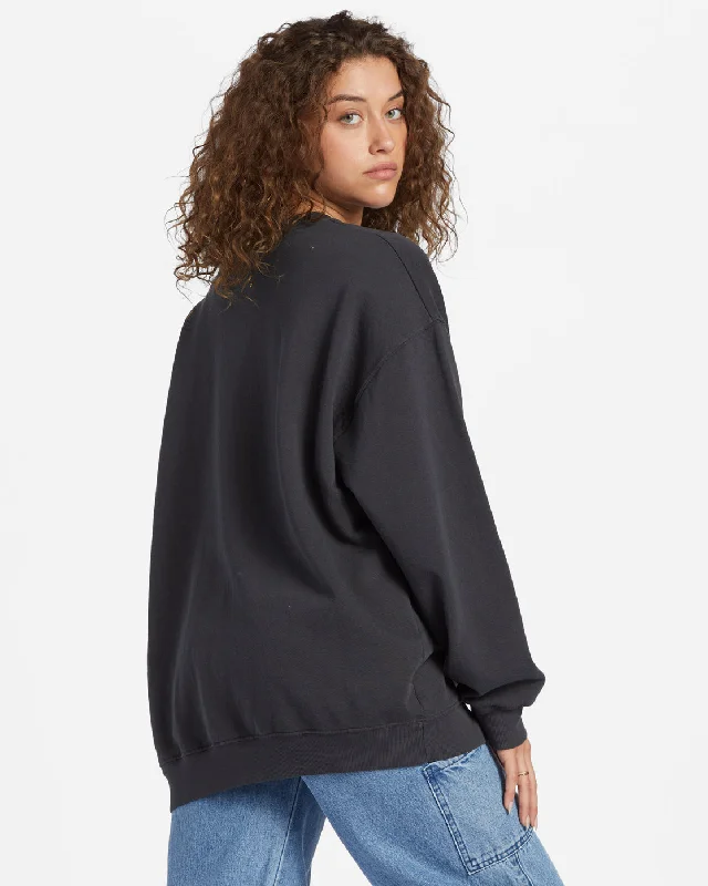 Ride In Oversized Crewneck Sweatshirt - Black Sands 3