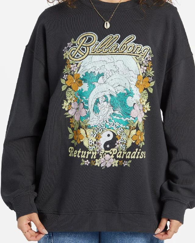 Ride In Oversized Crewneck Sweatshirt - Black Sands 3