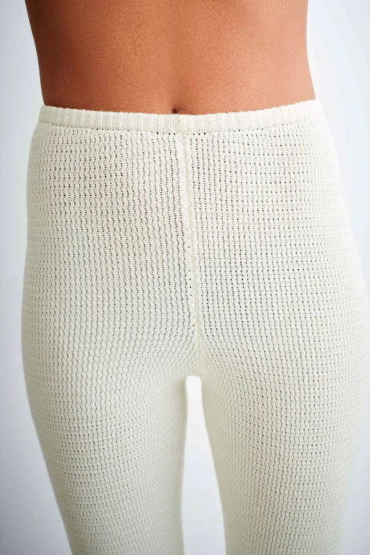 Ridley Straight Leg Knit Pant - Ivory