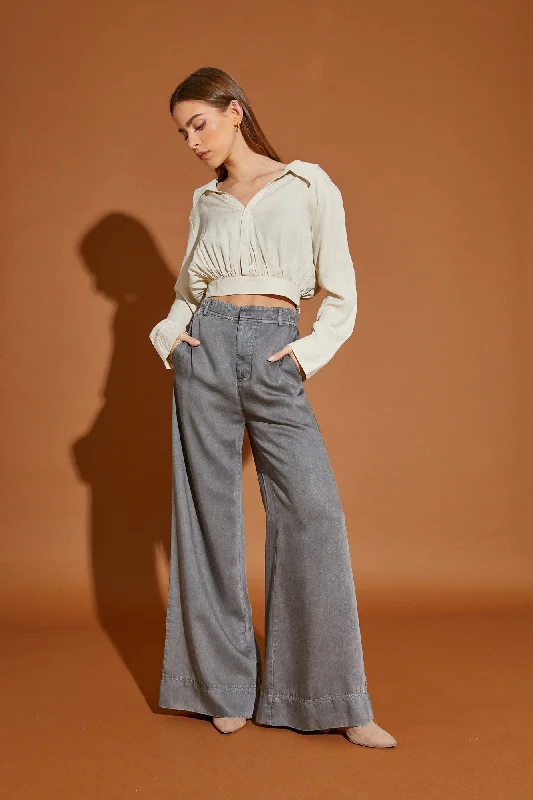 Shadow Dancing Elastic Wide Leg Pant