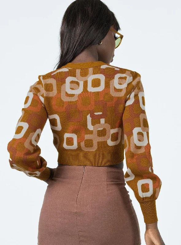 Soho Retro Cardigan Orange