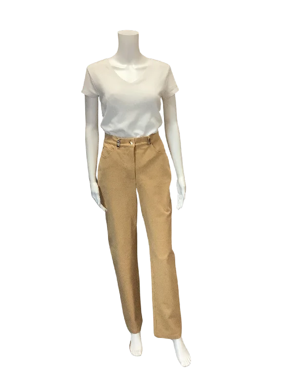 St. John Women's Pants Gold High Waisted Size: 2