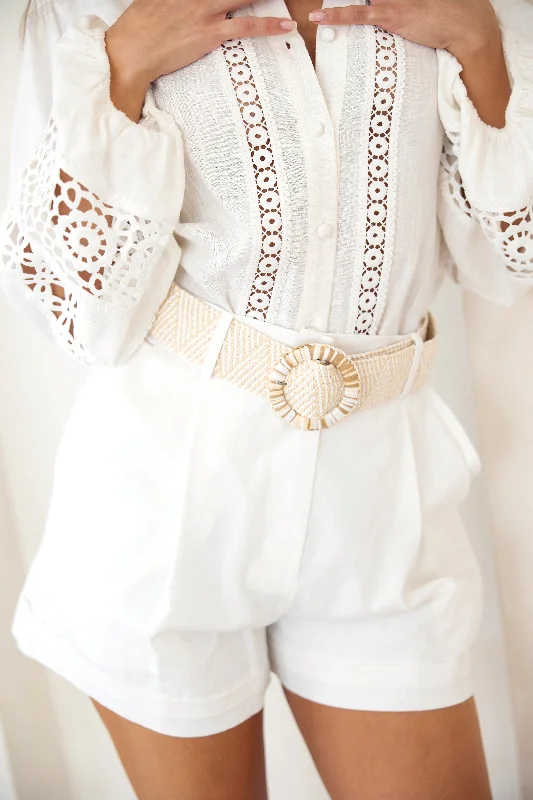 Summer Spirit White Shorts