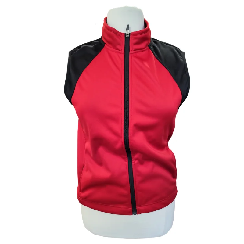 Women's Sun Mountain Red & Black Full-Zip Golf Vest Size L. MSP$115