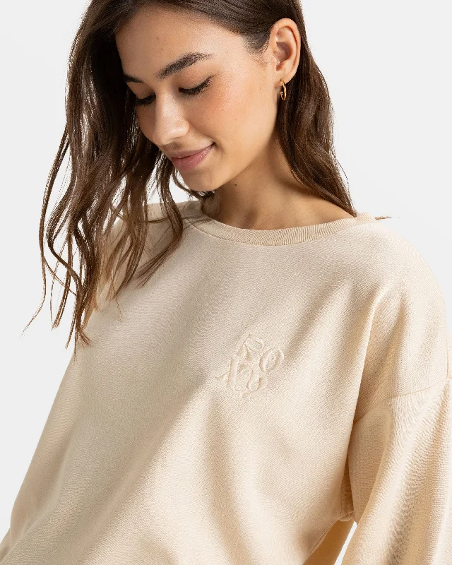 Surfing By Moonlight Crew Neck Sweatshirt - Tapioca