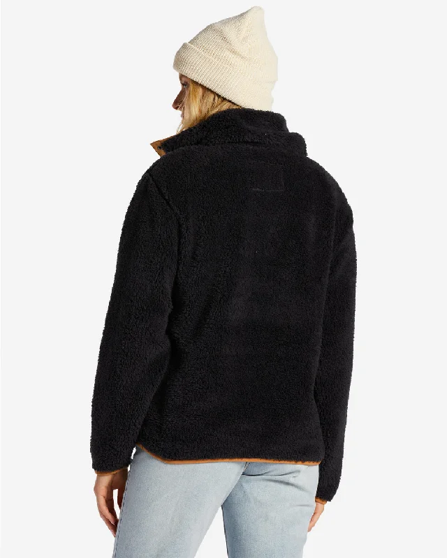 Switchback Mock Neck Fleece - Black Sands