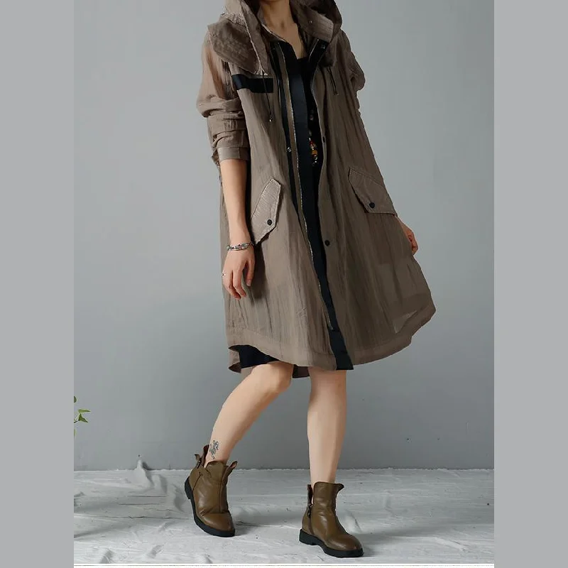 Tea green oversized coats cozy woman trench cardigans