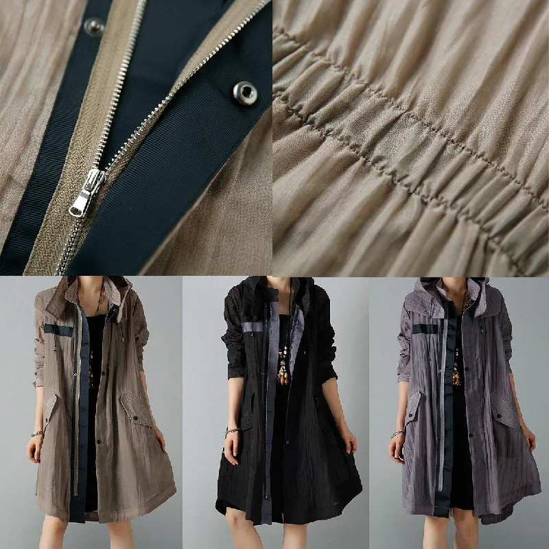 Tea green oversized coats cozy woman trench cardigans