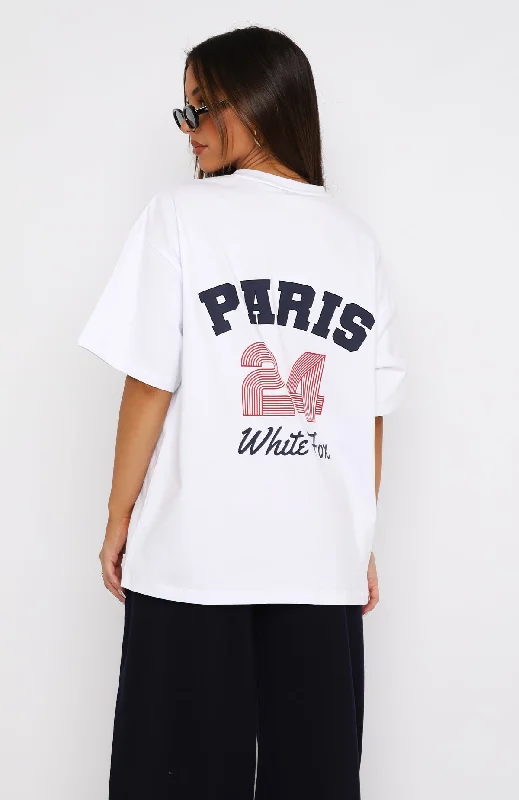 Team Paris Oversized Tee White