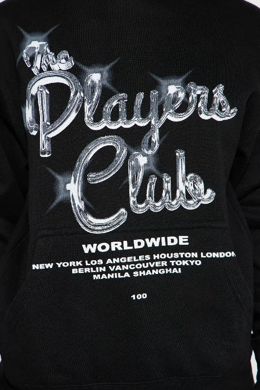 The Players Club Graphic Hoodie - Black