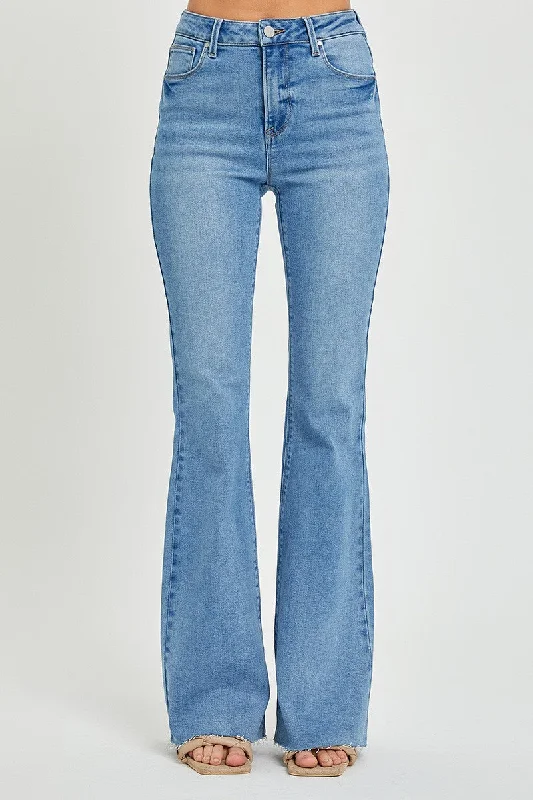 The Strut High Rise Raw Cut Hem Bootcut Jeans