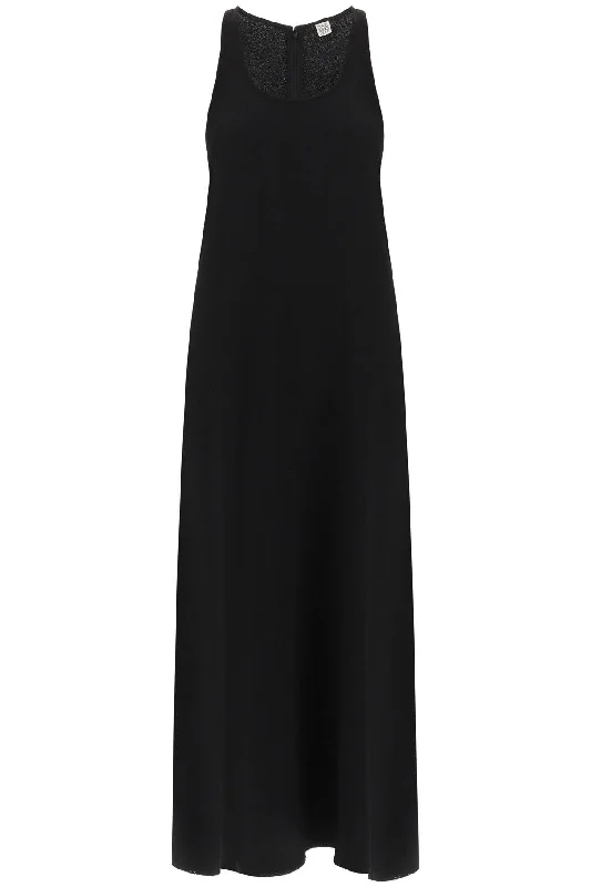 Toteme tank dress in sablé viscose 233 6033 280 BLACK