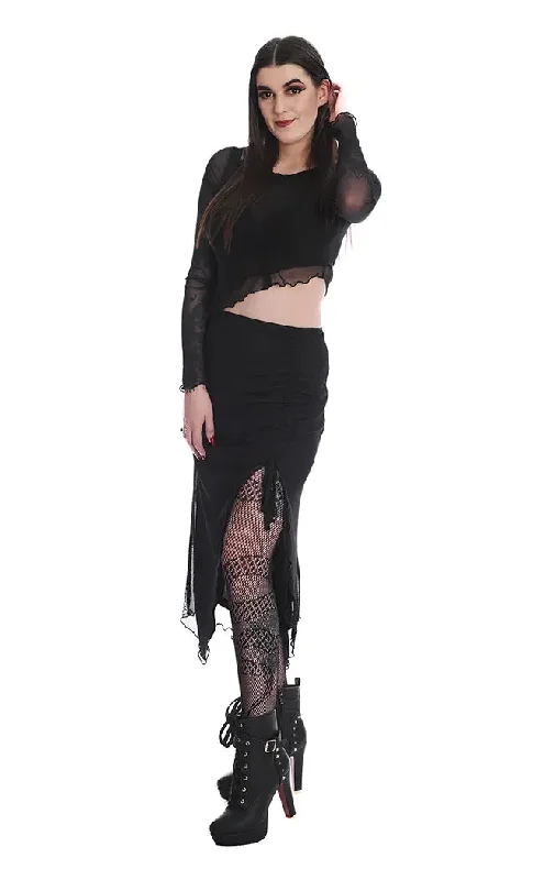 Umbra Black Mesh Skirt