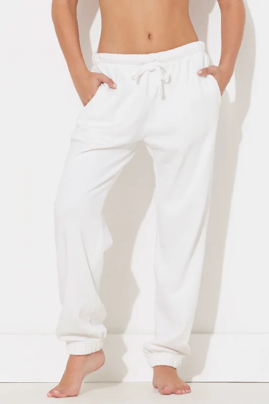 White Garment Dye Jogger