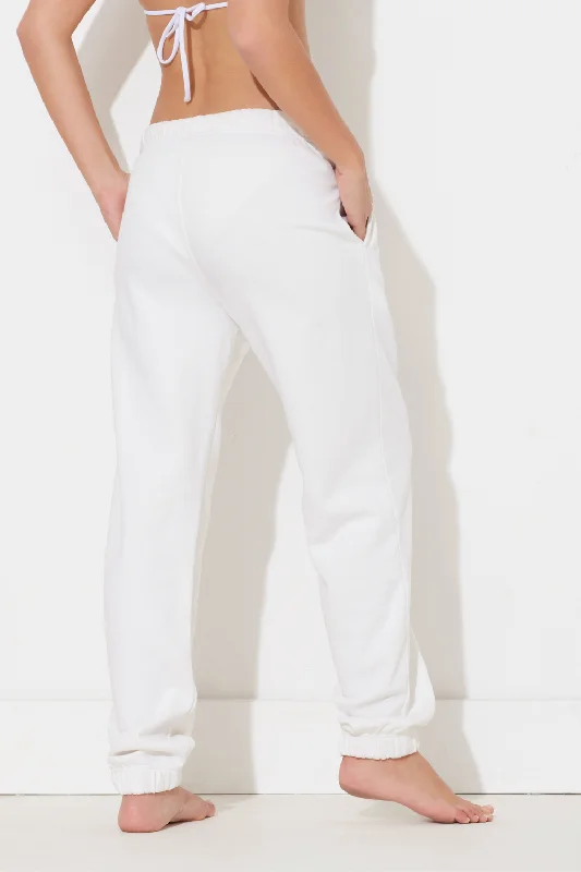 White Garment Dye Jogger