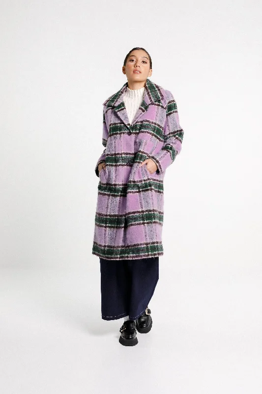 Quinn Coat - Sale - Lavendar Plaid